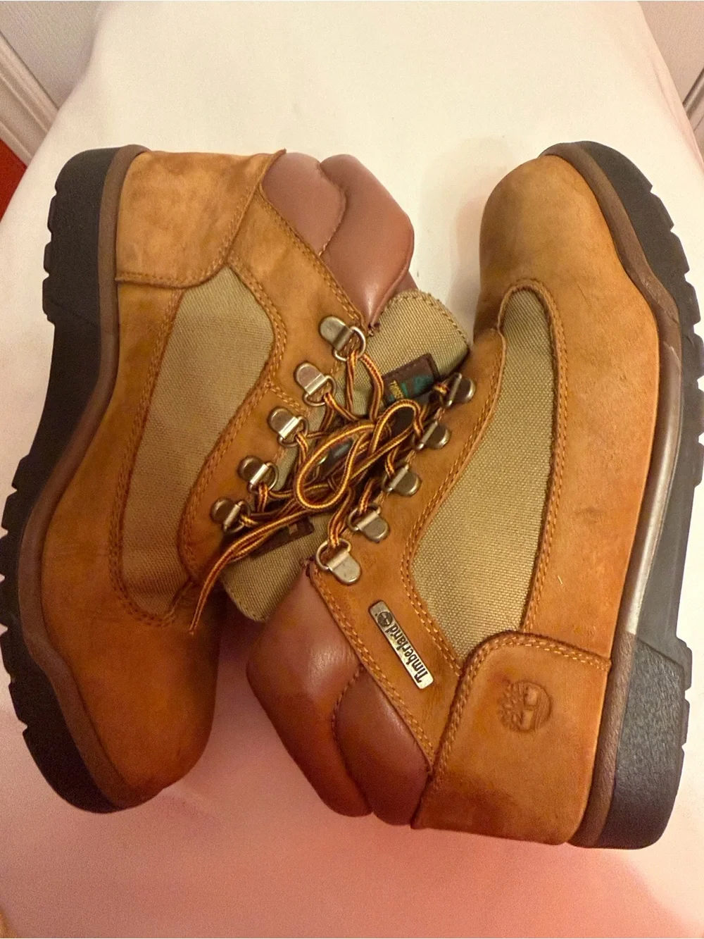 Timberland Boys Brown Hiking Boots - Tan/Olive